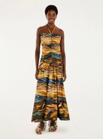 Vestido Ajustado con Amarra al Cuello