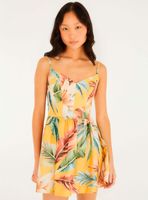 Vestido Corto de Estampado Tropical Color
