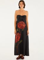 Vestido Strapless Diseño Rosa