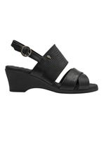 Sandalia Hebilla y Texturizada Cuero Mujer