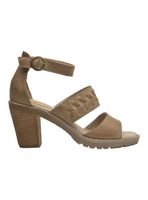 Sandalia Cuero Taco Alto Mujer