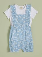 Conjunto Body y Jardinera Estampada Niña