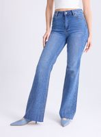 Jeans Flare con Strass en Bota