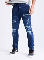 Jeans Ed Hardy Roturas con Cadena Skinny Fit