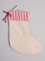 Bota de Navidad Natural Rayas