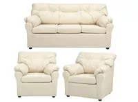 Juego Living PU América Sofá 3 Cuerpos + 2 Sillones