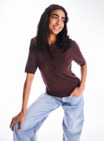 Polera Cuello Polo Manga Corta Color