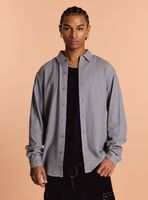 Camisa con Lino Hilos en Contraste Slim Fit