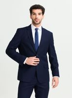 Traje Recto Lana Poliéster Liso Slim