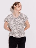 Polera Estampado Cebra