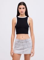 Polera Print y Piping a Contratono