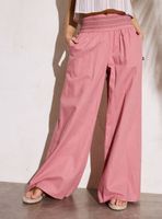 Pantalón con Pretina Semi Elasticada y Bordado Frontal