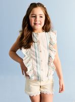 Blusa Rayas de Lino y Lurex Niña