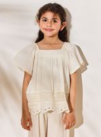 Blusa India Texturada y Broderie