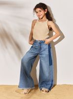 Jeans Wide Leg de Algodón Niña