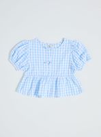 Blusa Vichi con Mangas Globo y Amarras