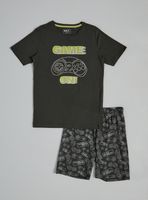 Pijama Jersey con Estampado y Detalles con Puff