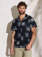 Camisa  Cuello Cubano Full Print