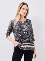 Polera Estampada con Decoración en Escote