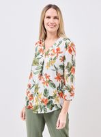 Blusa Estampada de Gasa con Forro