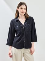 Blusa Camisera con Lino