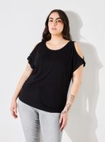 Polera Hombros Descubiertos Detalle Strass