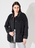 Chaqueta Casaca Sobre Camisa Denim con Tachas