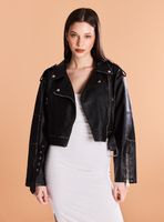 Chaqueta Biker Crop Lavada