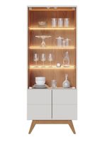 Vitrina Noronha 4 Puertas Blanco 182 cm