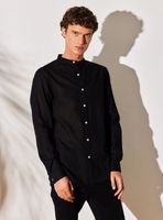 Camisa Lino Cotton Cuello Mao