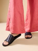 Sandalia Slide Cuero  Mujer