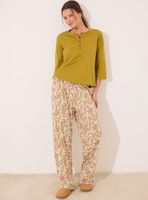 Polera Lisa Manga Larga Algodón Kaki