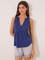 Pijama Corto Top Tirantes Algodón Estampado