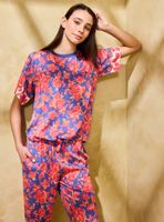 Pijama Viscosa Estampado con Espalda Elasticada