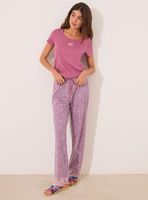 Pijama Largo Manga Corta Algodón