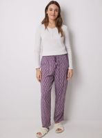 Pantalón Carrot Viscosa Estampado Ikat