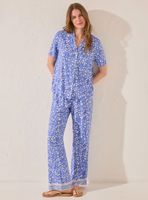 Pijama Camisero Largo Print Flores