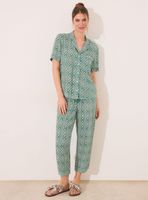 Pijama Camisero Capri Print Geométrico