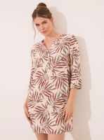 Camisola Corta Estampado Hojas