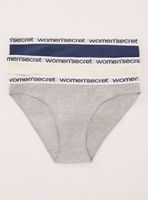 Pack 3 Calzón Clásicos Algodón Mix Colores Logo