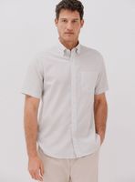 Camisa Print Cuadros Lisa Algodón