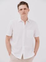 Camisa Lisa Algodón Lino