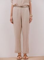 Pantalón de Lino Bolsillos Laterales