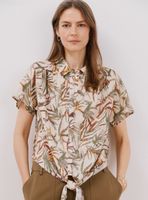 Camisa Estampada con Nudo