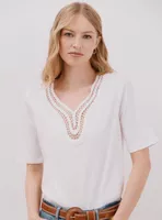 Polera Escote Pasamanería