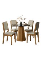 Juego de Comedor Isis Redonda 4 Sillas