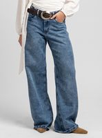 Jeans Wide Leg Tiro Alto Josefa Azul