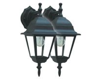 Farol pared 1L E27 negro 2 unidades Abitare