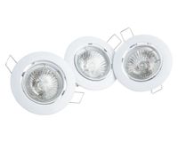 Kit foco GU10 8.4 cm Basculante blanco 3 unidades ByP
