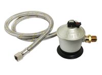 Kit regulador+flexible metal 1 mt hizq 3/8 Comisa